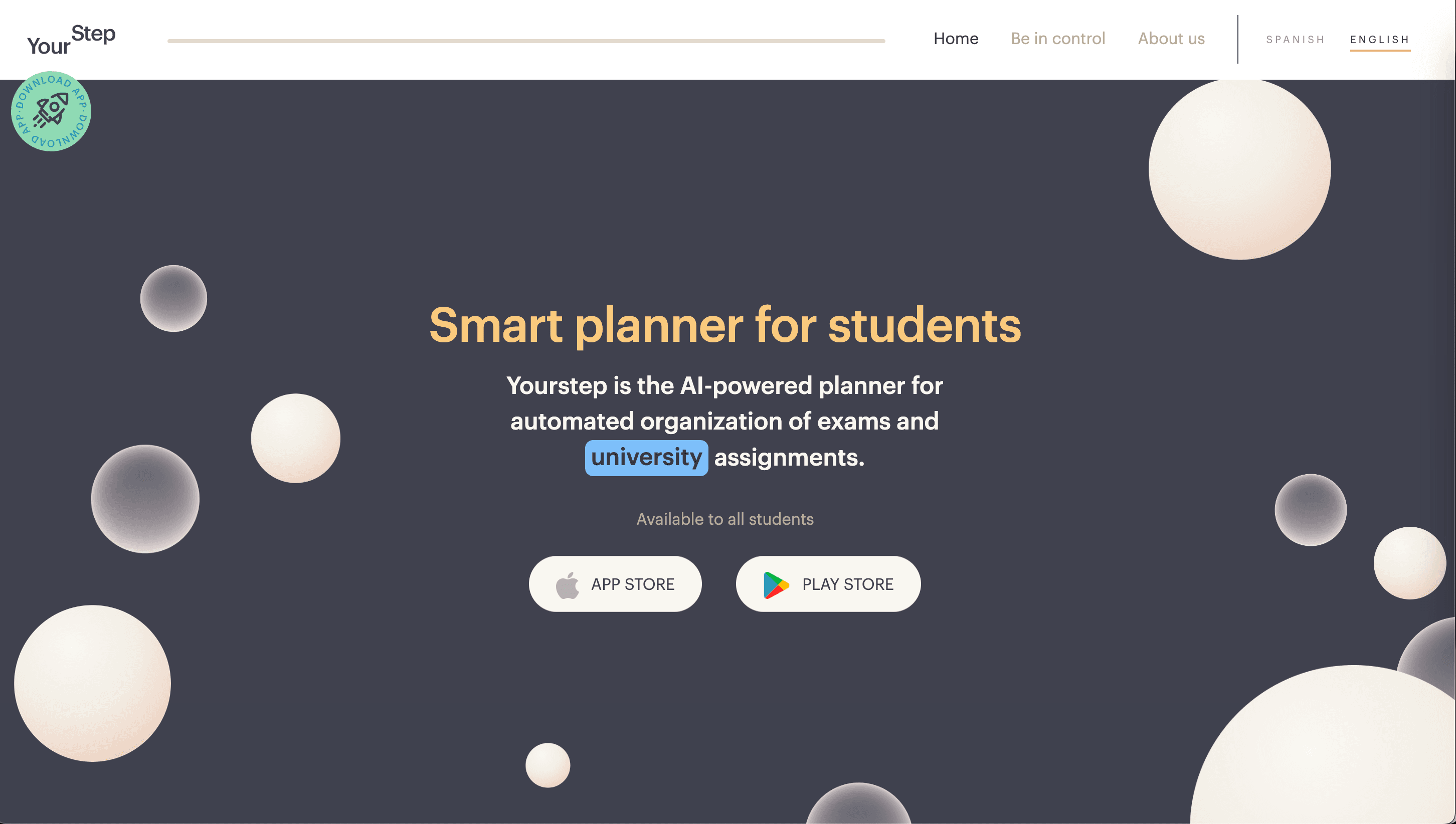 YourStep Planner interface